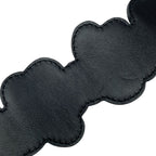 Fendi Long Strap You Shoulder Accessory Leaf Velvet Leather Black Blue