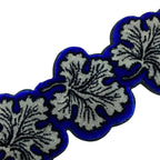 Fendi Long Strap You Shoulder Accessory Leaf Velvet Leather Black Blue