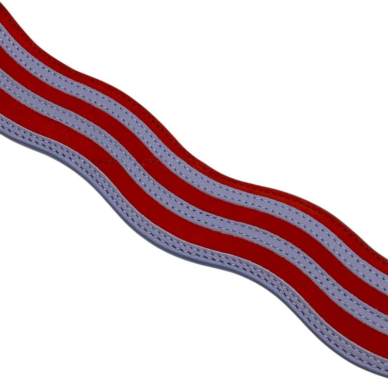 Fendi Long Strap You Shoulder Accessory Wave Suede Leather Red Purple — view 4