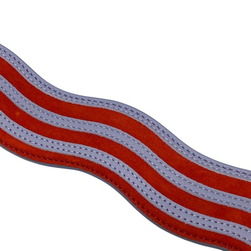 Fendi Long Strap You Shoulder Accessory Wave Suede Leather Red Purple — view 6