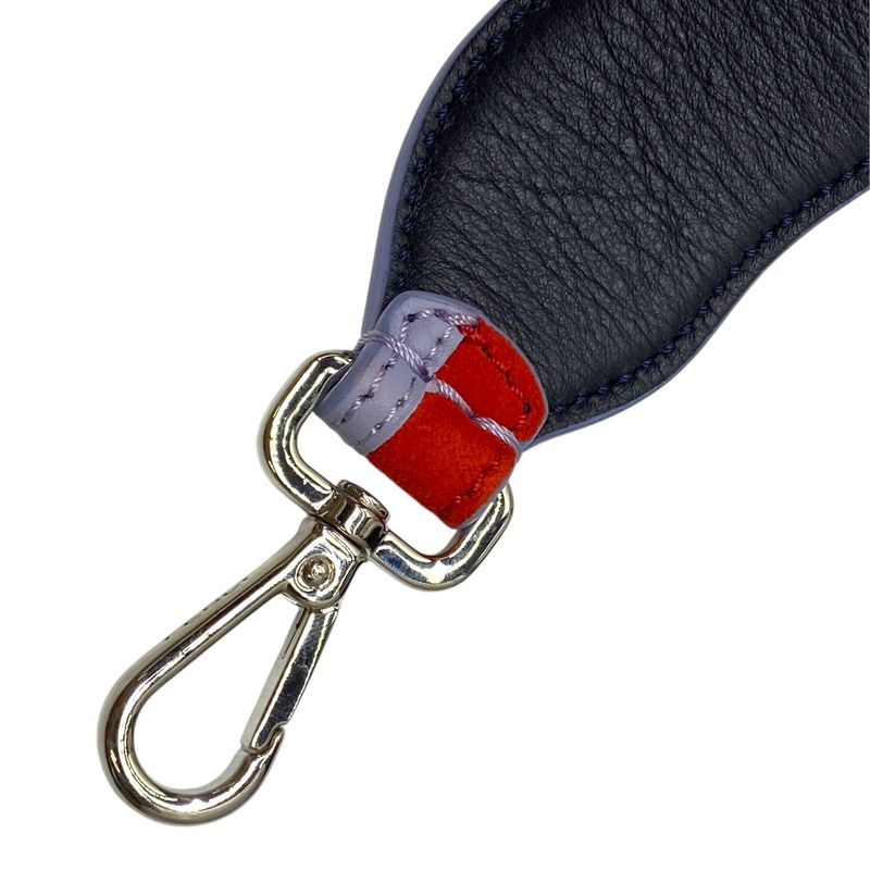 Fendi Long Strap You Shoulder Accessory Wave Suede Leather Red Purple — view 9