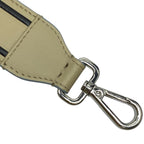 Fendi Long Strap You Shoulder Accessory ROMA Logo Leather Silver Beige — view 9