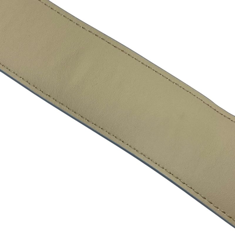Fendi Long Strap You Shoulder Accessory ROMA Logo Leather Silver Beige — view 5