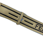 Fendi Long Strap You Shoulder Accessory ROMA Logo Leather Silver Beige — view 6