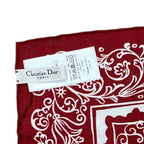 Christian Dior Scarf Accessory Silk Logo Bandana Pattern All Over White — view 8