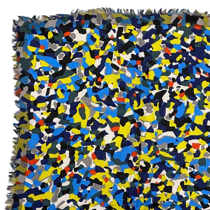 Fendi Bugs Monster Scarf Shawl Large Accessory Silk Logo All Over Pattern — view 4