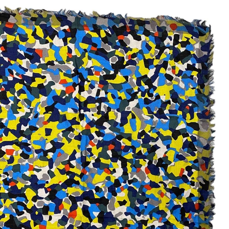 Fendi Bugs Monster Scarf Shawl Large Accessory Silk Logo All Over Pattern — view 2