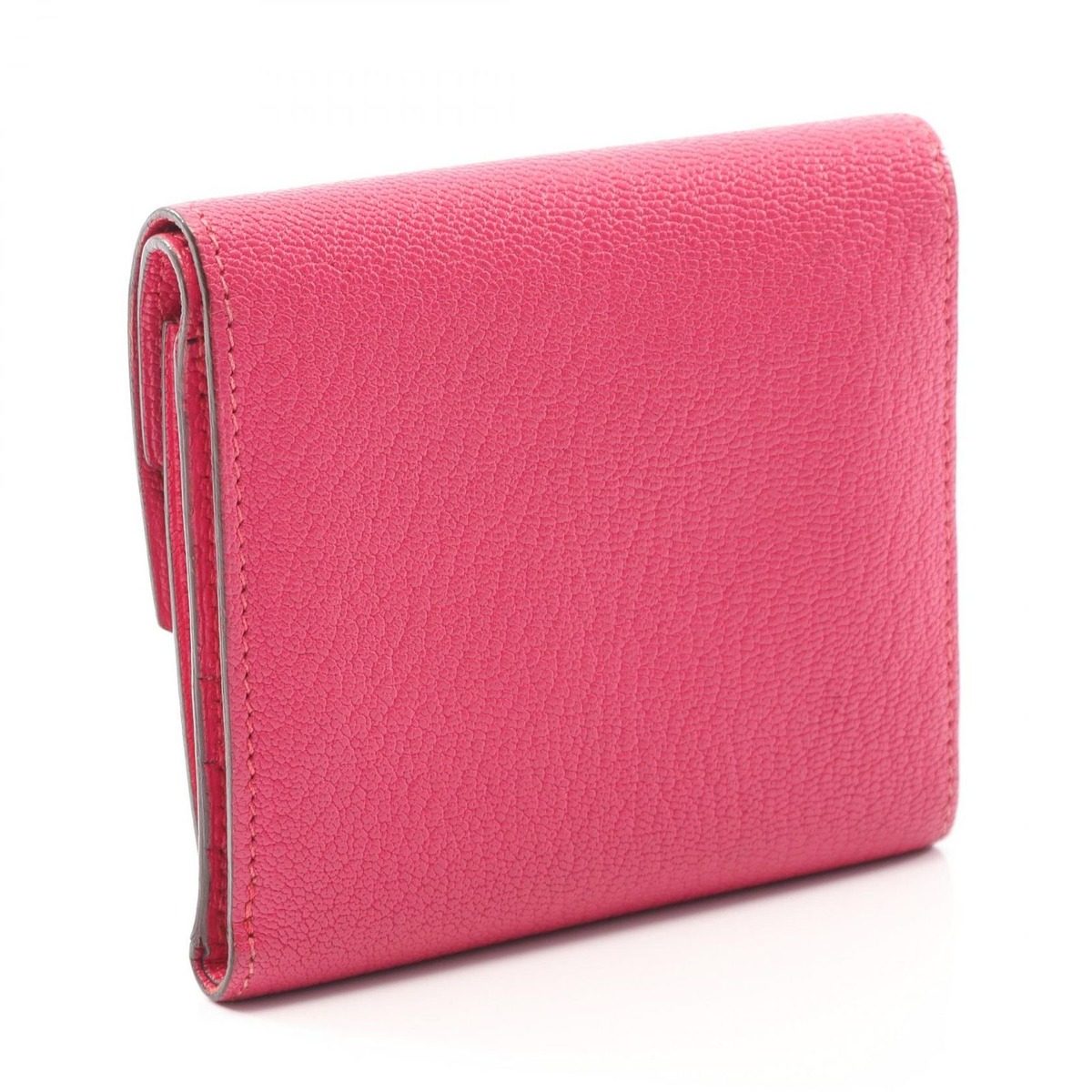 Hermes Trifold Wallet Till Rose Shocking Leather — view 2