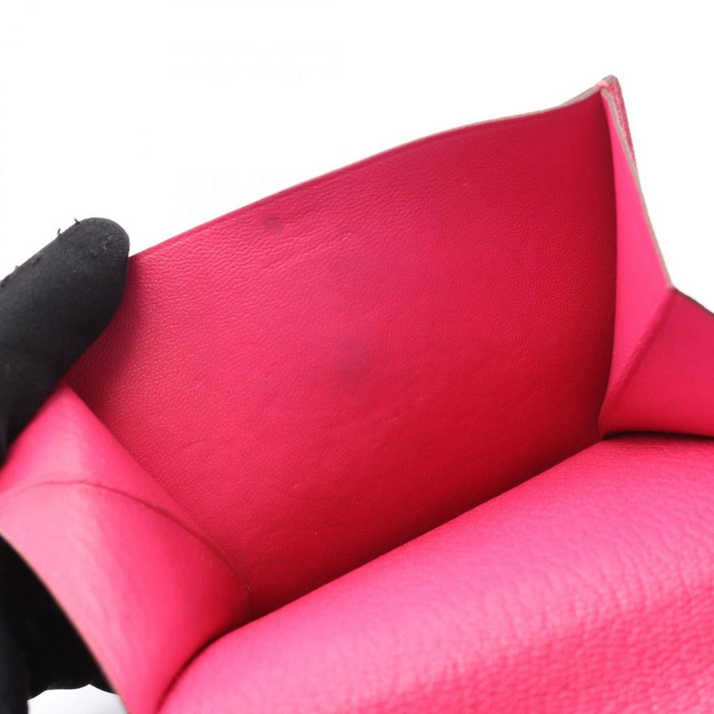 Hermes Trifold Wallet Till Rose Shocking Leather — view 7