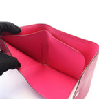 Hermes Trifold Wallet Till Rose Shocking Leather — view 8