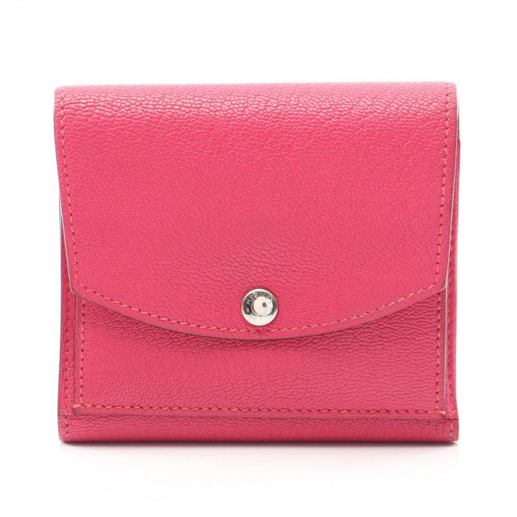 Hermes Trifold Wallet Till Rose Shocking Leather