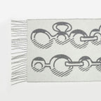 Hermes Muffler Dore Bagle Gray 100% Cashmere Fringe Accessories Scarf — view 5