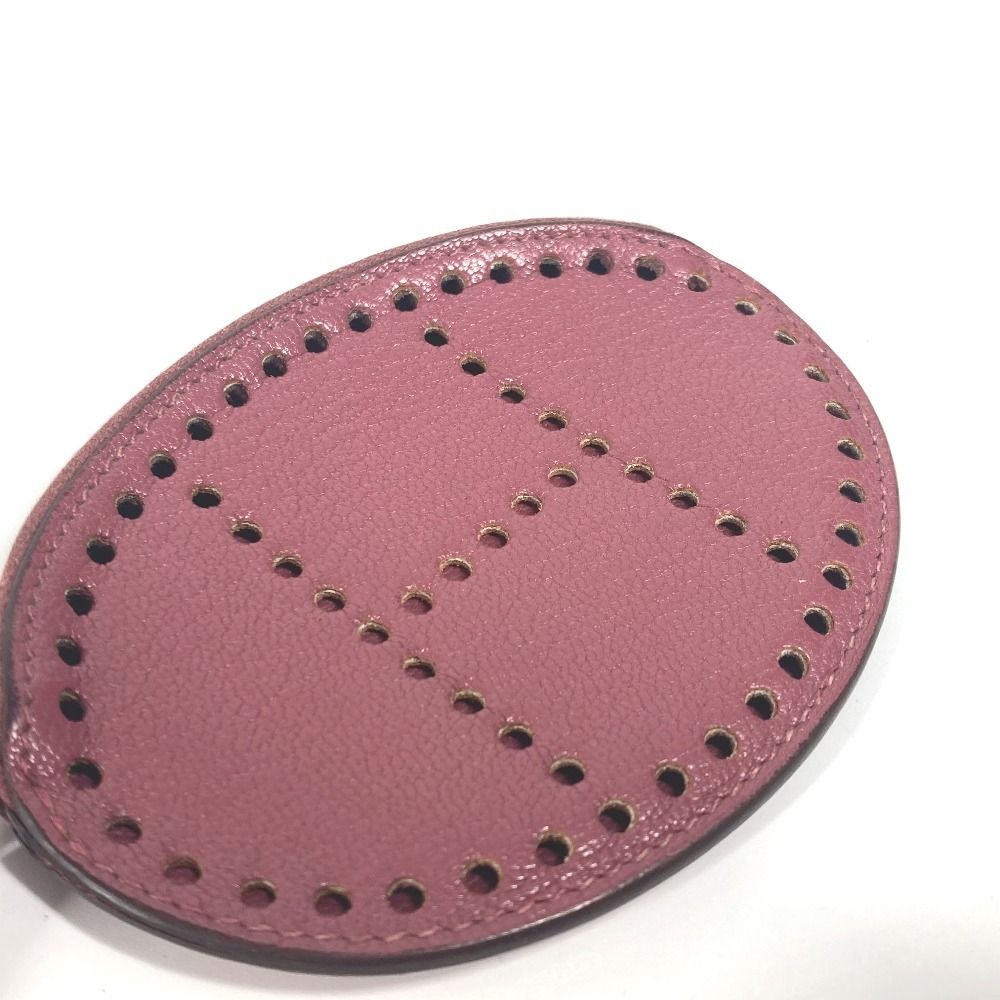 Hermes Coin Case Evelyne H Logo Leather Purple — view 7