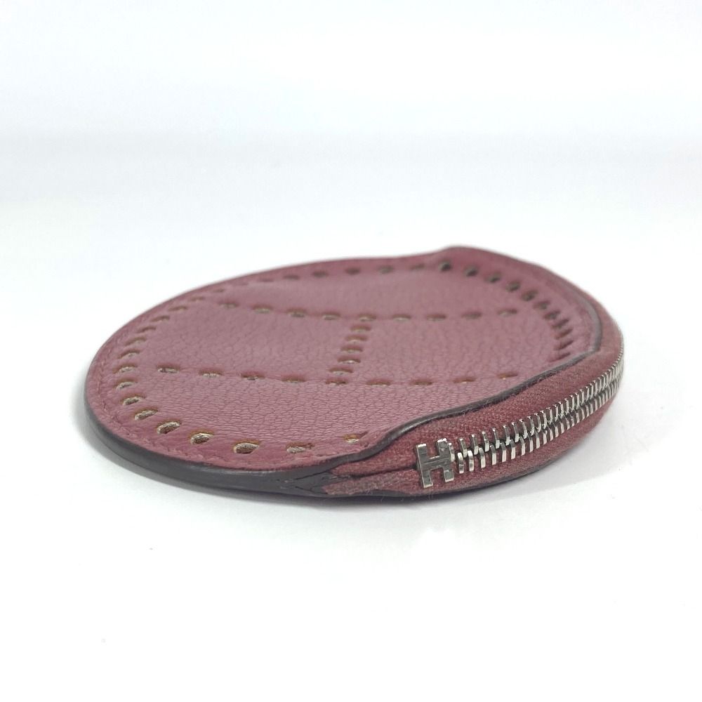 Hermes Coin Case Evelyne H Logo Leather Purple — view 3