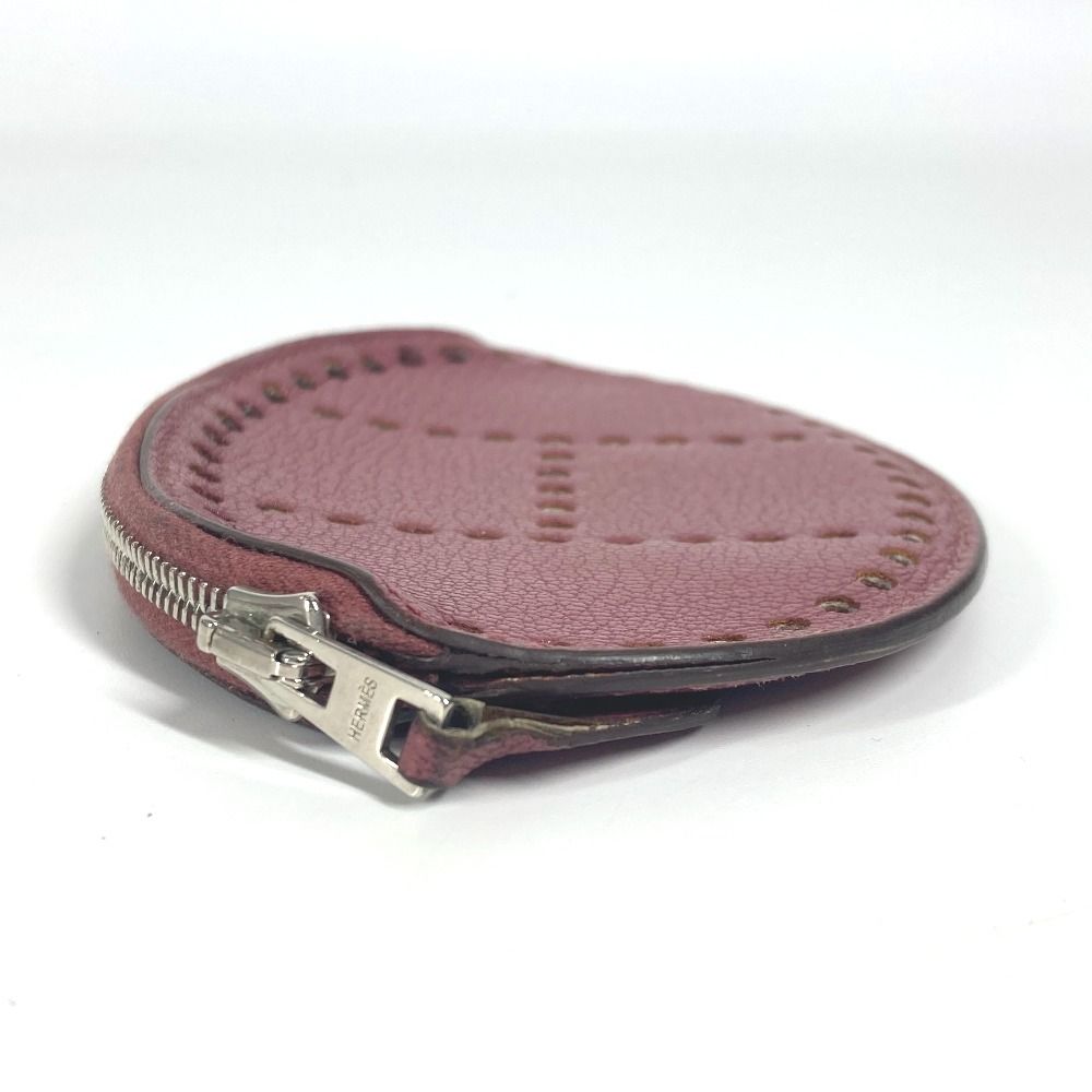 Hermes Coin Case Evelyne H Logo Leather Purple — view 4