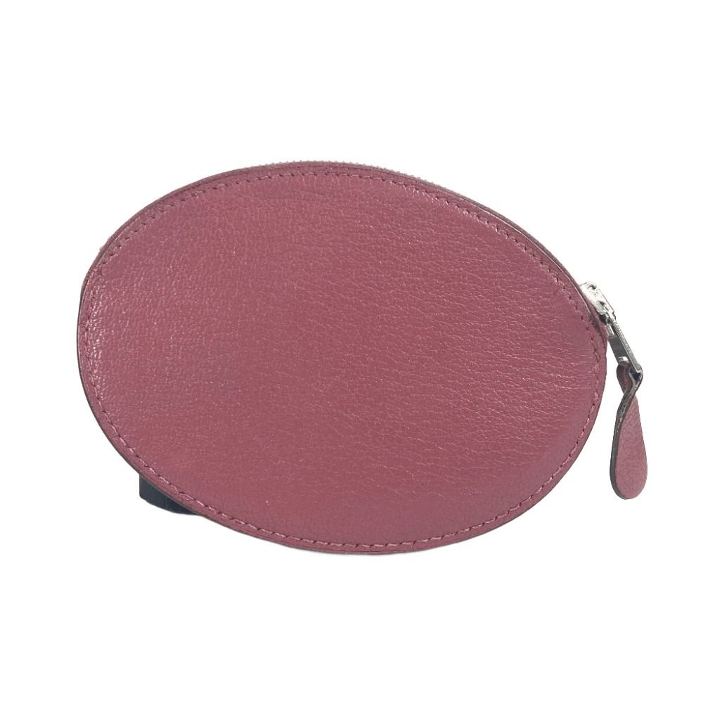 Hermes Coin Case Evelyne H Logo Leather Purple — view 2