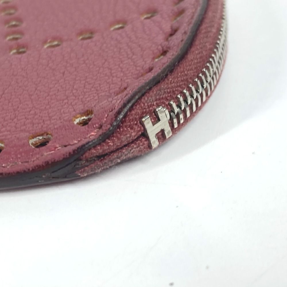 Hermes Coin Case Evelyne H Logo Leather Purple — view 6