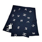Chanel Reversible Muffler Navy Coco Mark 2025 Cruises Aaa710 Scarf — view 3