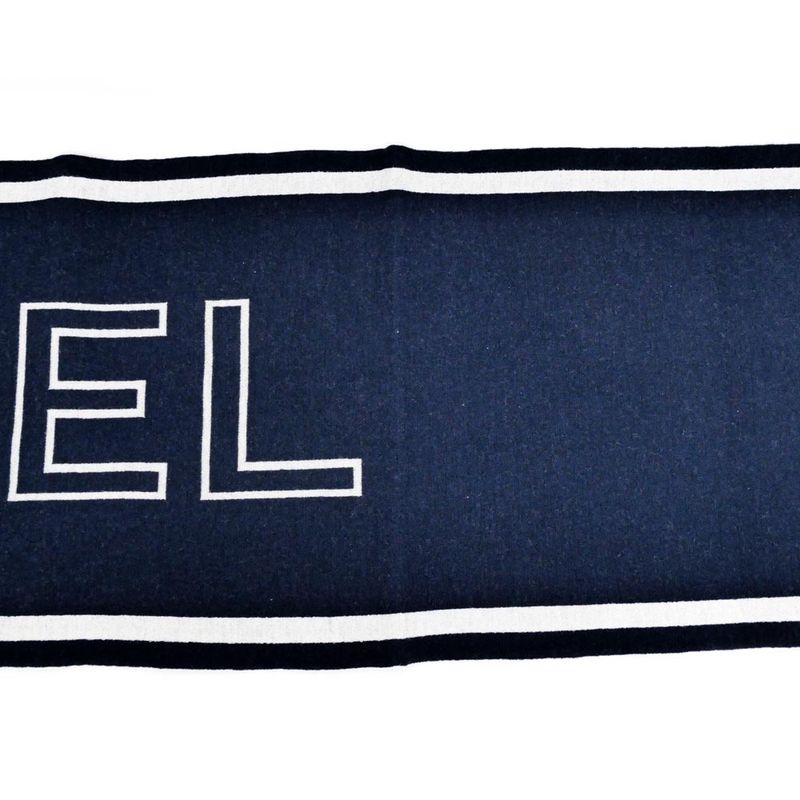 Chanel Reversible Muffler Navy Coco Mark 2025 Cruises Aaa710 Scarf — view 6