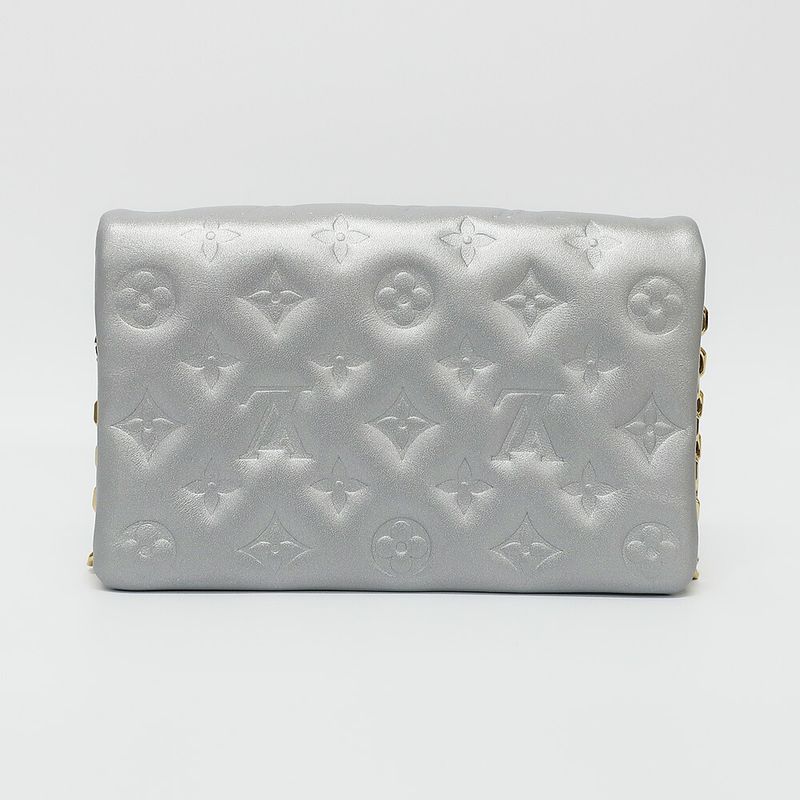 Louis Vuitton Pochette Cousin Shoulder Bag Monogram Silver — view 3
