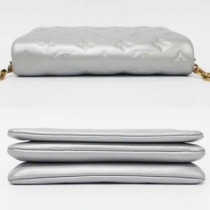 Louis Vuitton Pochette Cousin Shoulder Bag Monogram Silver — view 4