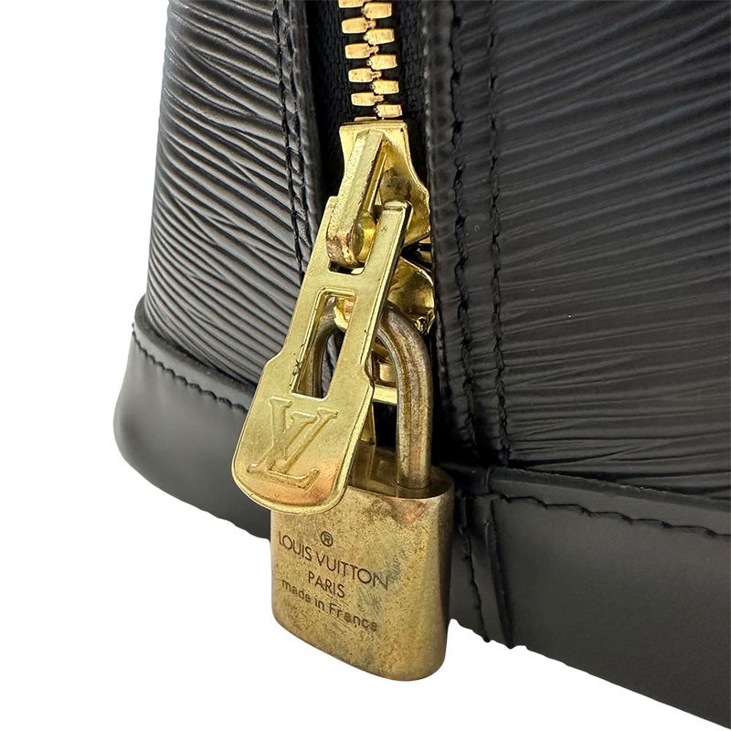 Louis Vuitton Bag Handbag Epi Alma Leather Noir Black — view 6