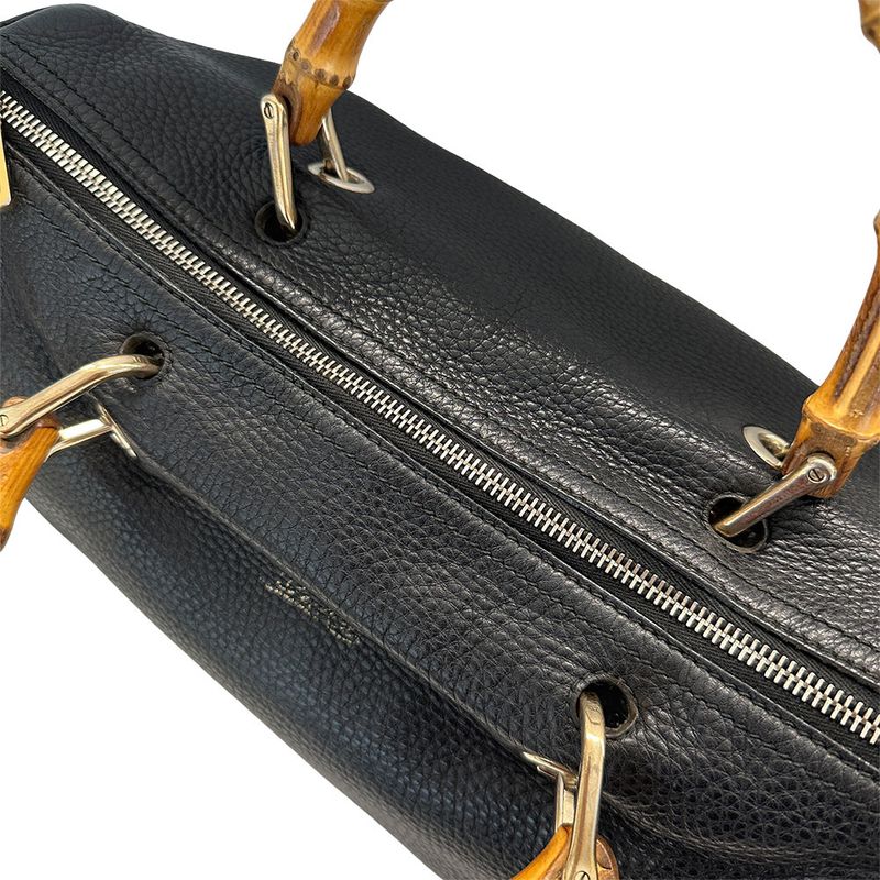Gucci Bag Bamboo Shoulder 2-Way Leather Black — view 6