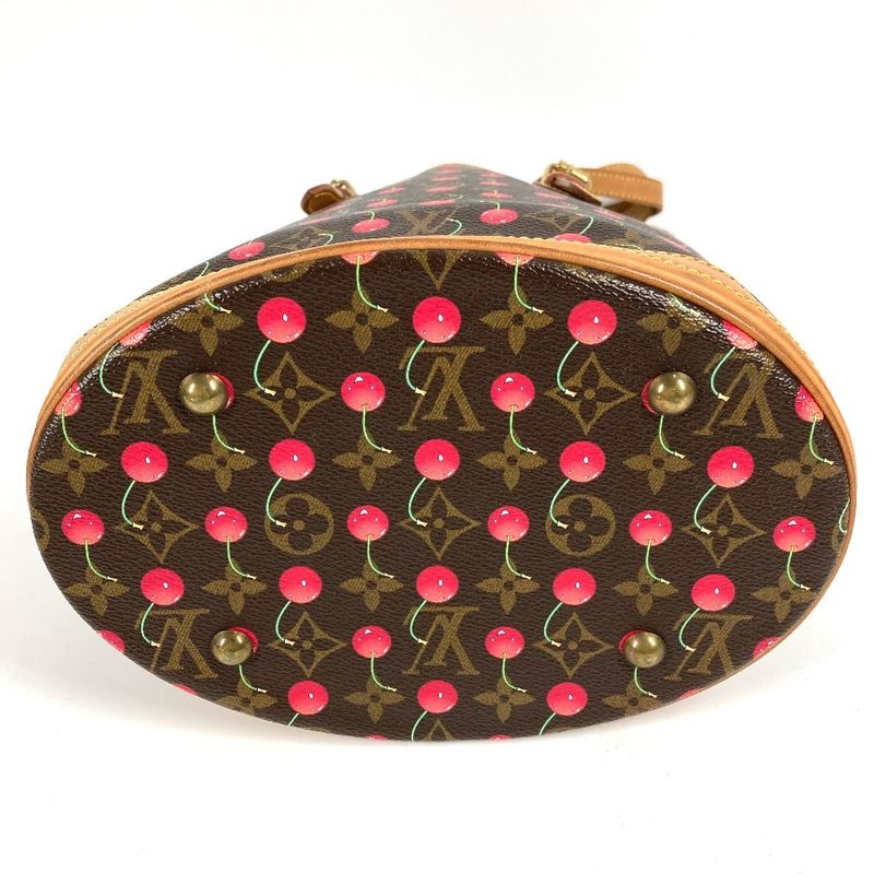 Louis Vuitton Shoulder Bag Bucket PM Monogram Canvas Brown — view 5