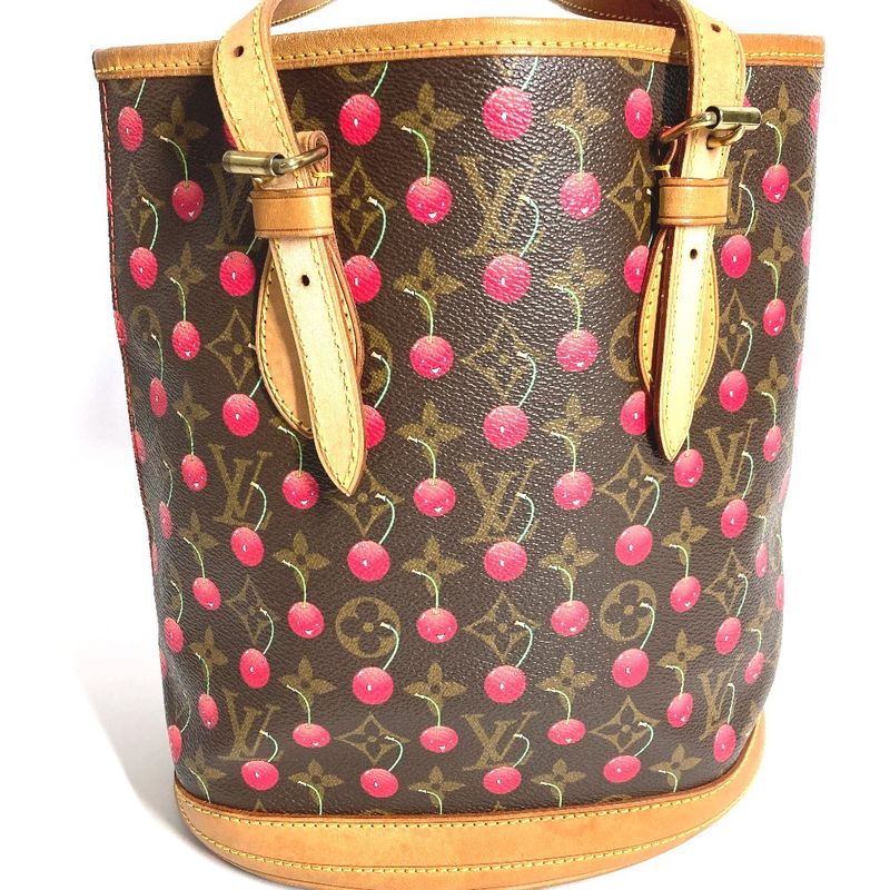 Louis Vuitton Shoulder Bag Bucket PM Monogram Canvas Brown — view 6