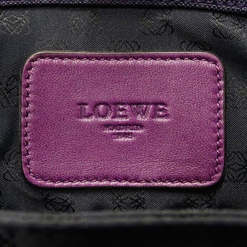 Loewe Bag Shoulder 2-Way Canvas Navy Tassel Fringe — view 6