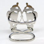 Hermes Scarf Ring Brides De Gala Metal Silver SV — view 3