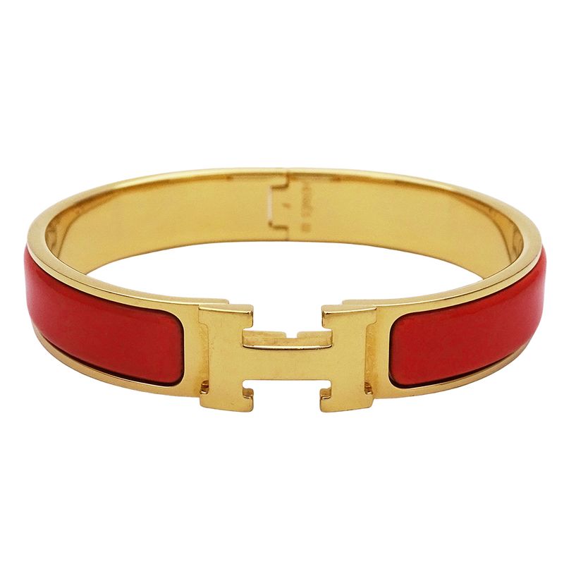 Hermes Bracelet Click H PM Bangle Orange Gold Cool — view 3