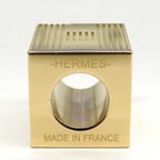 Hermes Scarf Ring Cube Teme H Motif Metal Gold GD — view 5