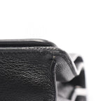 Prada Shoulder Bag Glace'calf 1 Bd296 Black Leather Triangle Logo — view 6