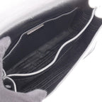 Prada Shoulder Bag Glace'calf 1 Bd296 Black Leather Triangle Logo — view 3