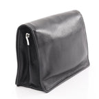 Prada Shoulder Bag Glace'calf 1 Bd296 Black Leather Triangle Logo — view 2