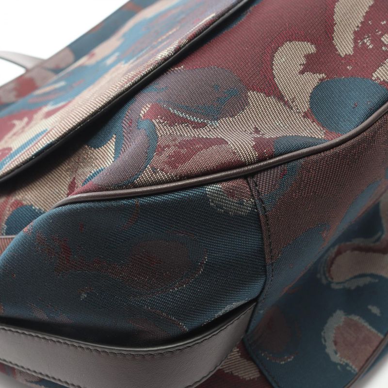 Christian Dior Peter Doig Saddle Navy Brown Canvas Leather — view 5