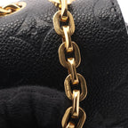 Louis Vuitton Shoulder Bag Malso Noir Black Leather — view 9