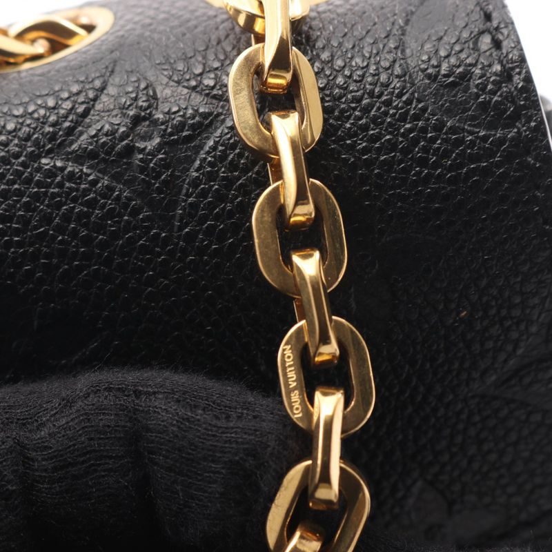 Louis Vuitton Shoulder Bag Malso Noir Black Leather — view 9