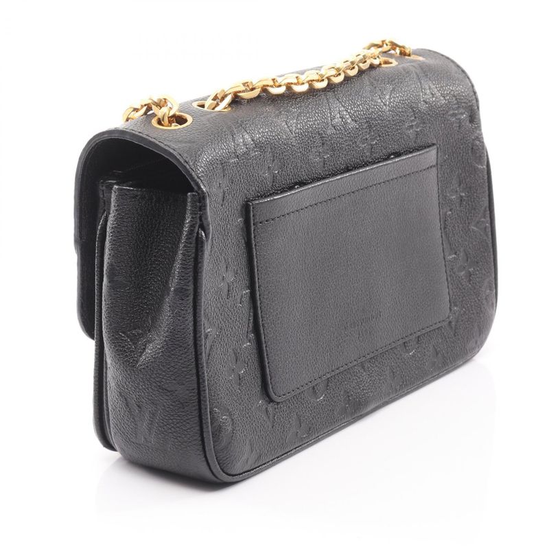 Louis Vuitton Shoulder Bag Malso Noir Black Leather — view 2