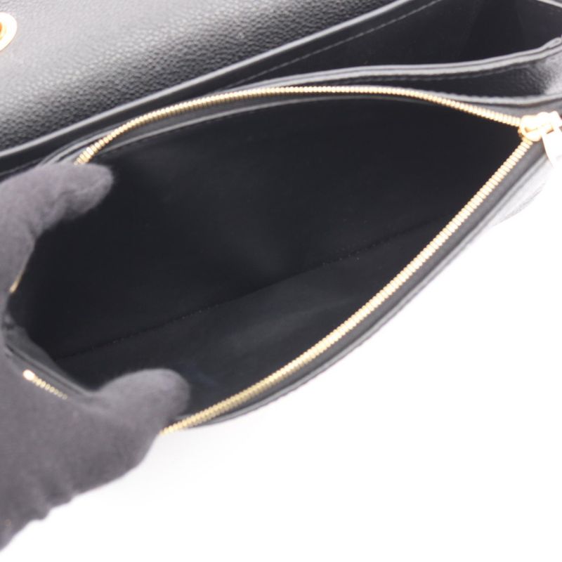 Louis Vuitton Shoulder Bag Malso Noir Black Leather — view 3