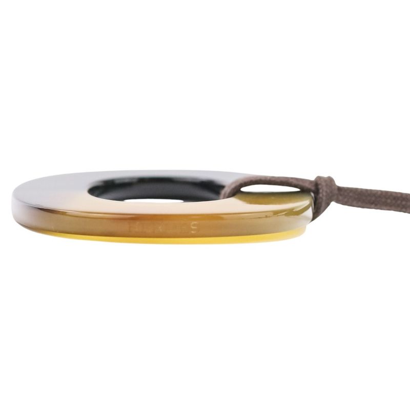 Hermes Buffalo Horn Ismu Lacquer Necklace Black — view 9