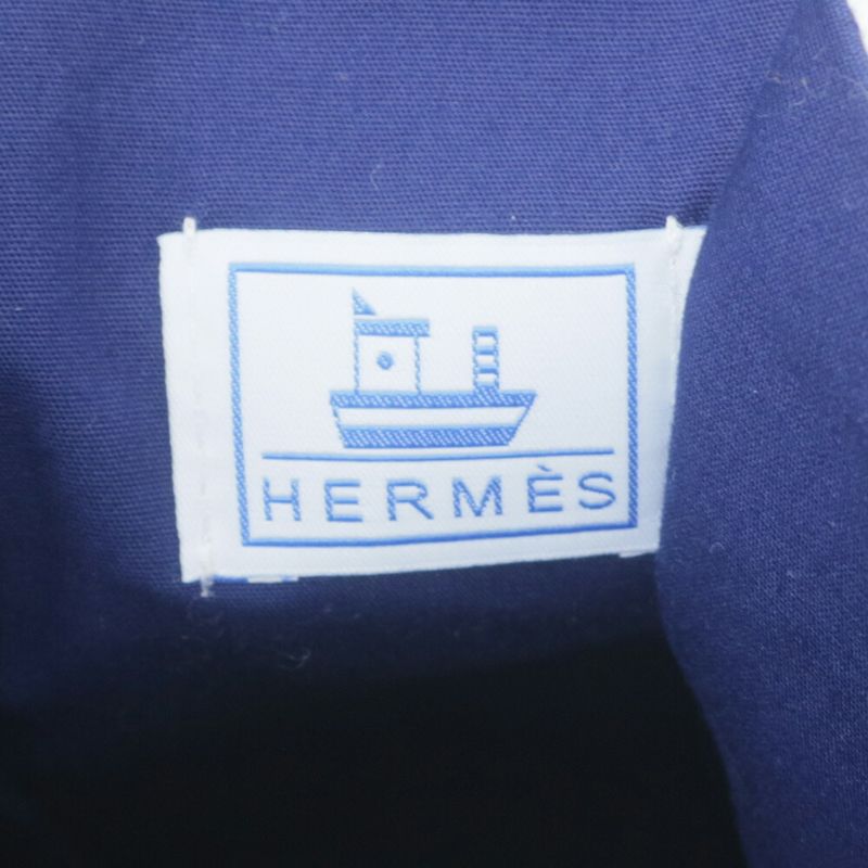 Hermes Petite Chartier Drawstring Bag Shoulder Hand Marine Print — view 7