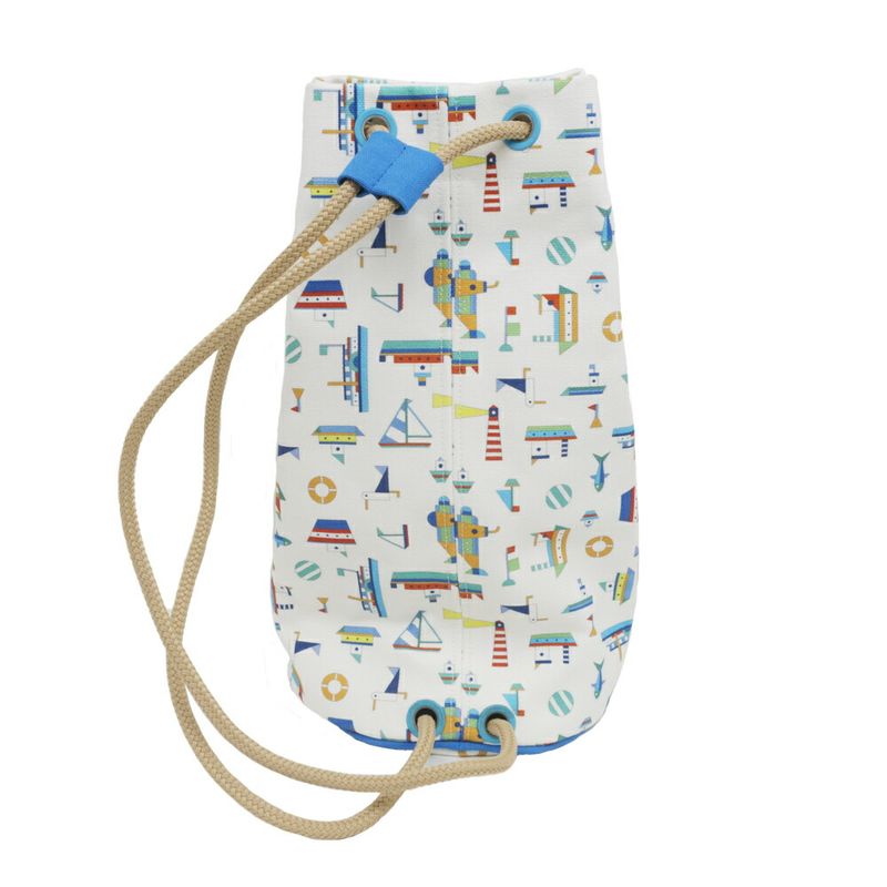 Hermes Petite Chartier Drawstring Bag Shoulder Hand Marine Print — view 3