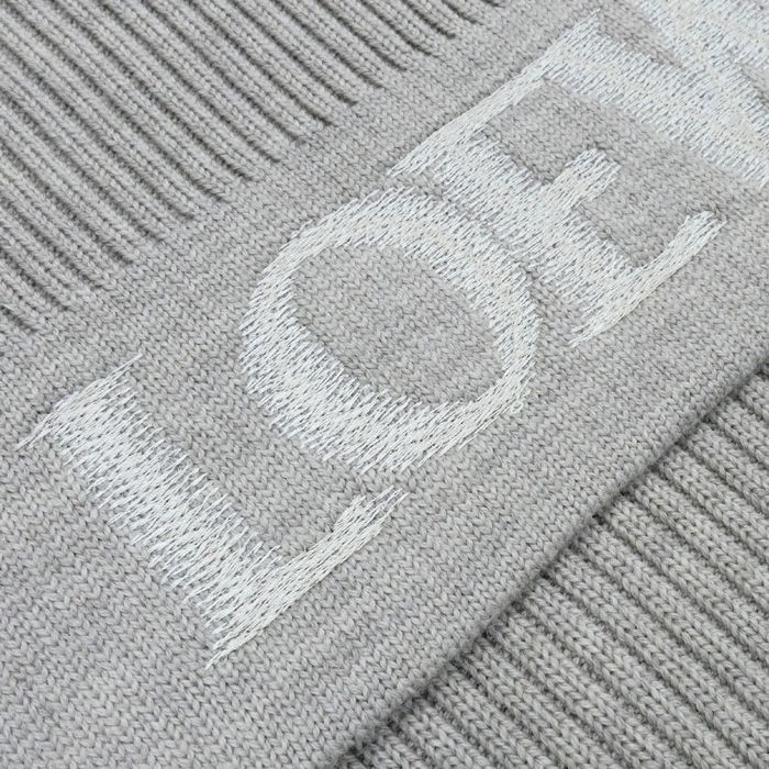 Loewe Logo Muffler Grey X22 rib Scarf — view 4