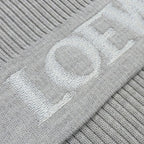 Loewe Logo Muffler Grey X22 rib Scarf — view 4