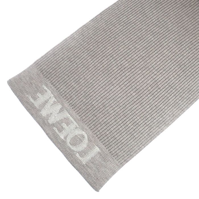 Loewe Logo Muffler Grey X22 rib Scarf — view 3