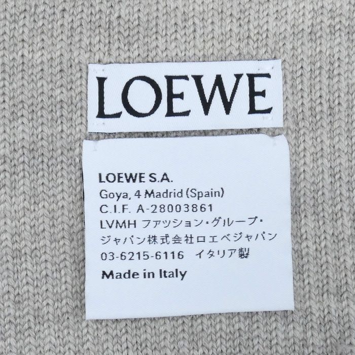 Loewe Logo Muffler Grey X22 rib Scarf — view 5