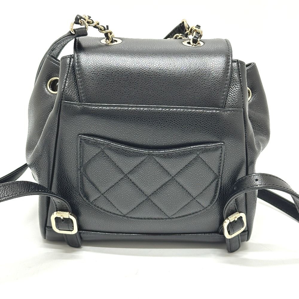 Chanel Rucksack Turnlock As3530 Grain Calf Leather Black — view 2