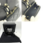 Chanel Rucksack Turnlock As3530 Grain Calf Leather Black — view 9
